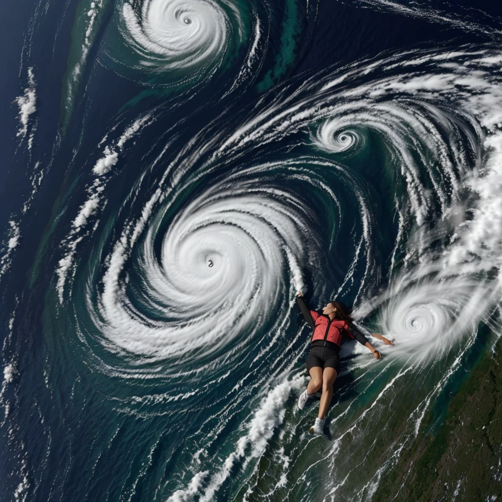 woman in te hurricane