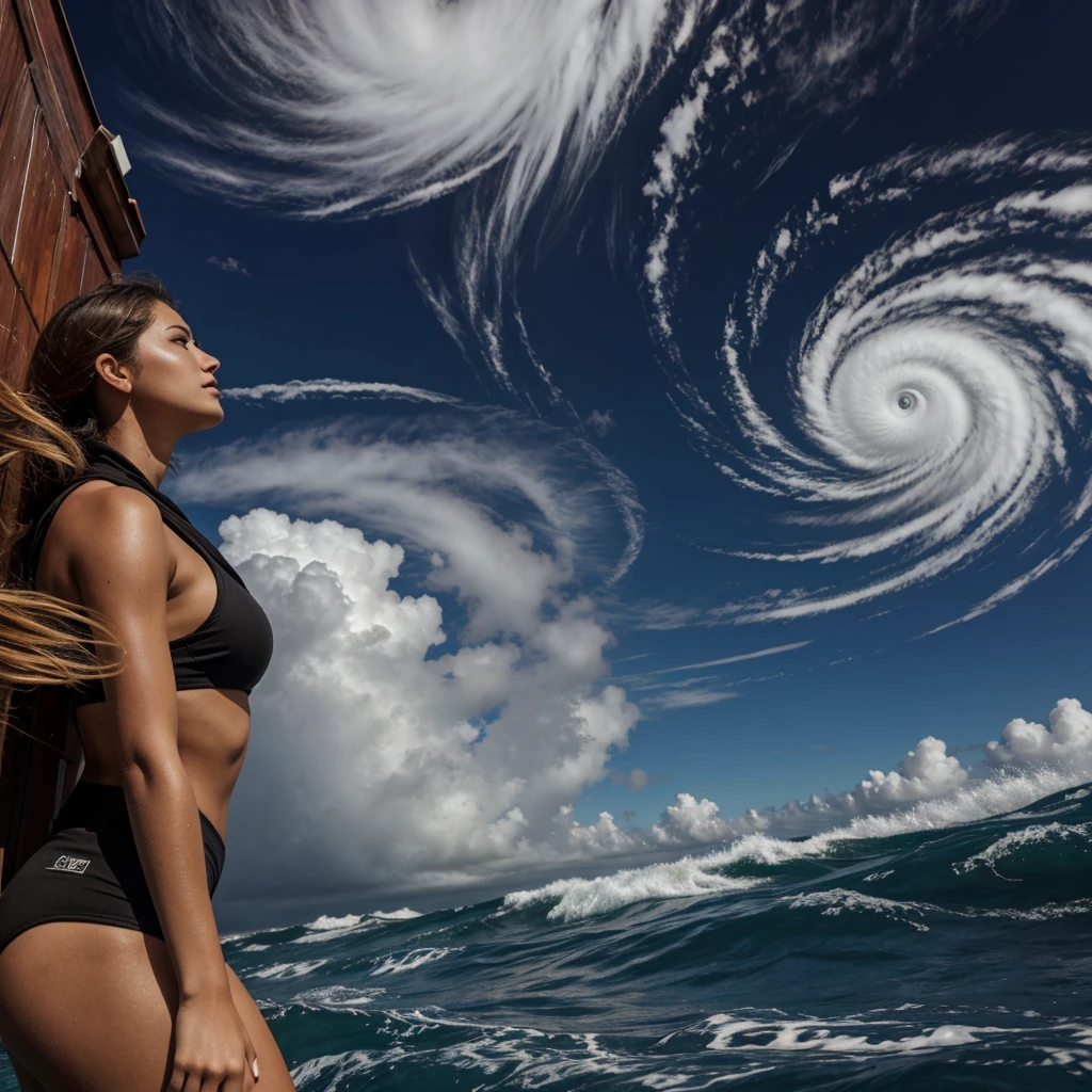 woman in te hurricane