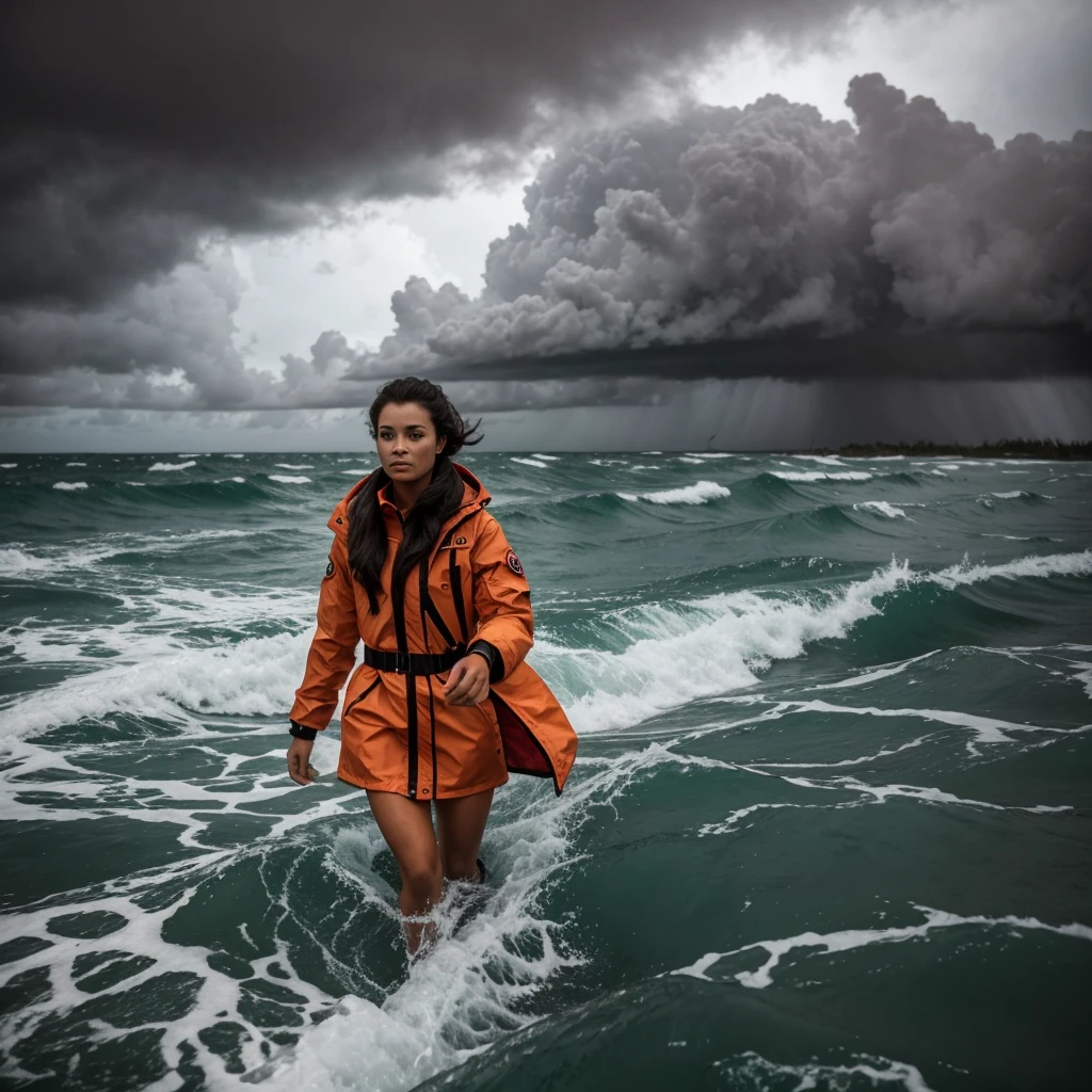 woman in te hurricane