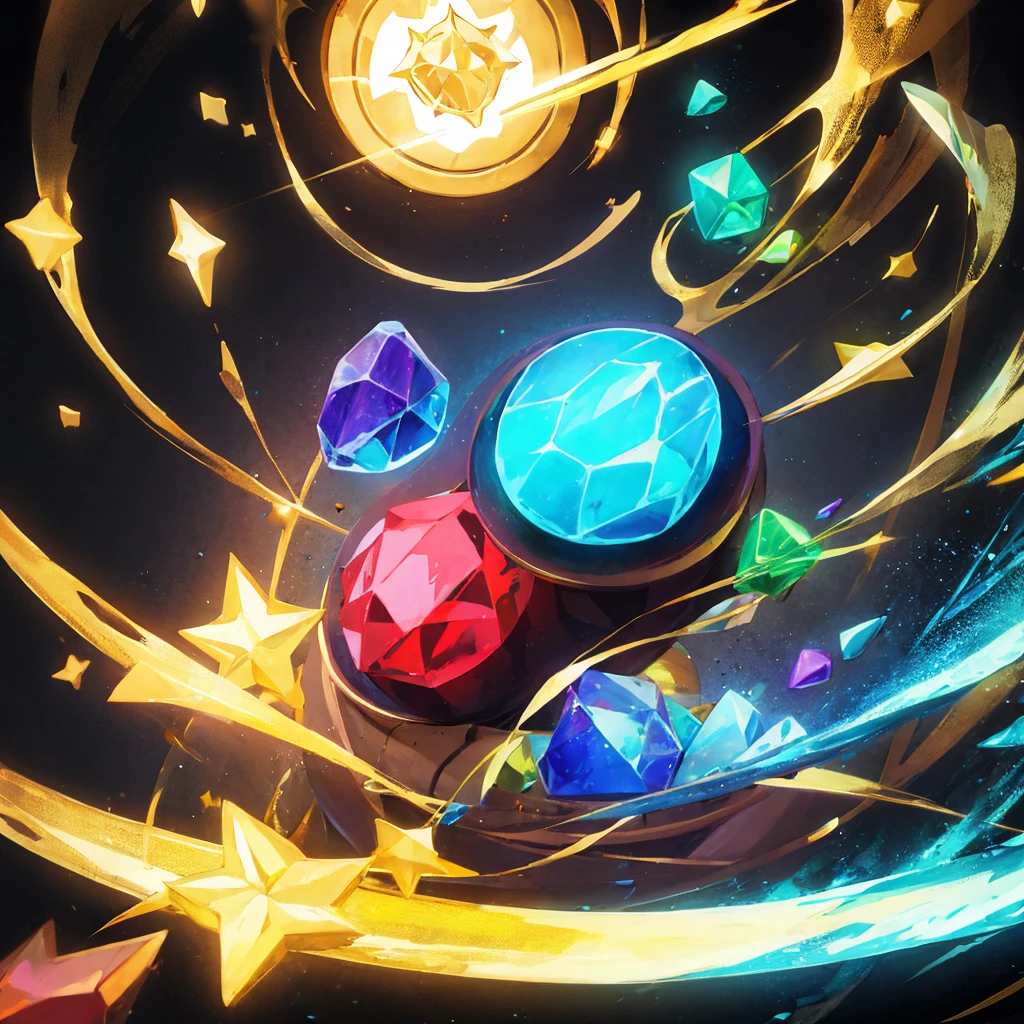 magic stone on a black background