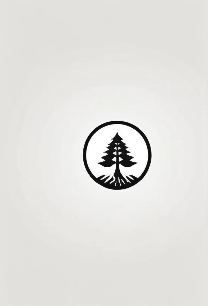 Japanese corporate logos nature、forest、Healing、A reassuring logo. A very cool design. Chic and modern design. Monotone background is pure white.