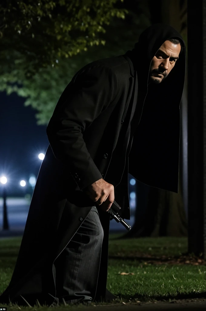 A murderer known as "The shadow" of unknown identity, kills a university woman in a park at night