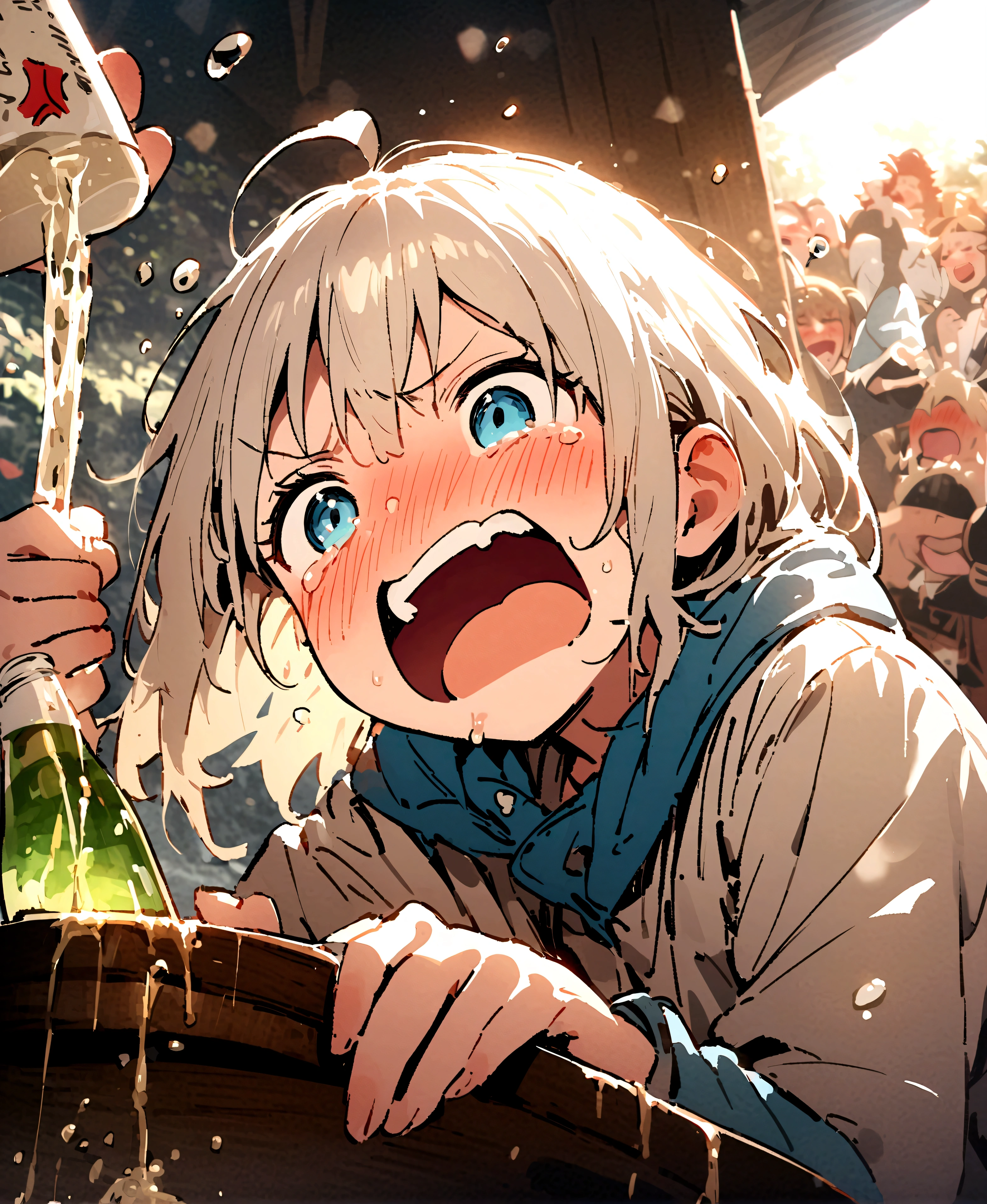 cum bukkake、Smeared with cloudy liquid、cover with large amounts of white water、Defiled
