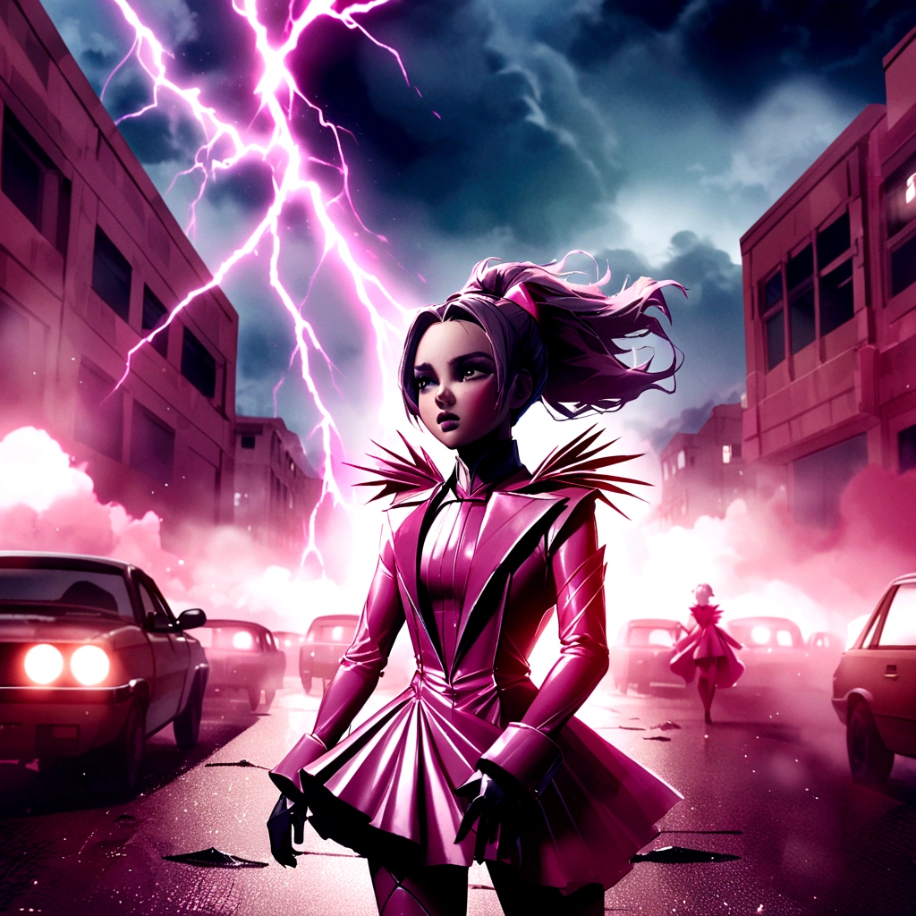 I need pictures of a girl with thunder power in the form of the Thunder Power Girl story