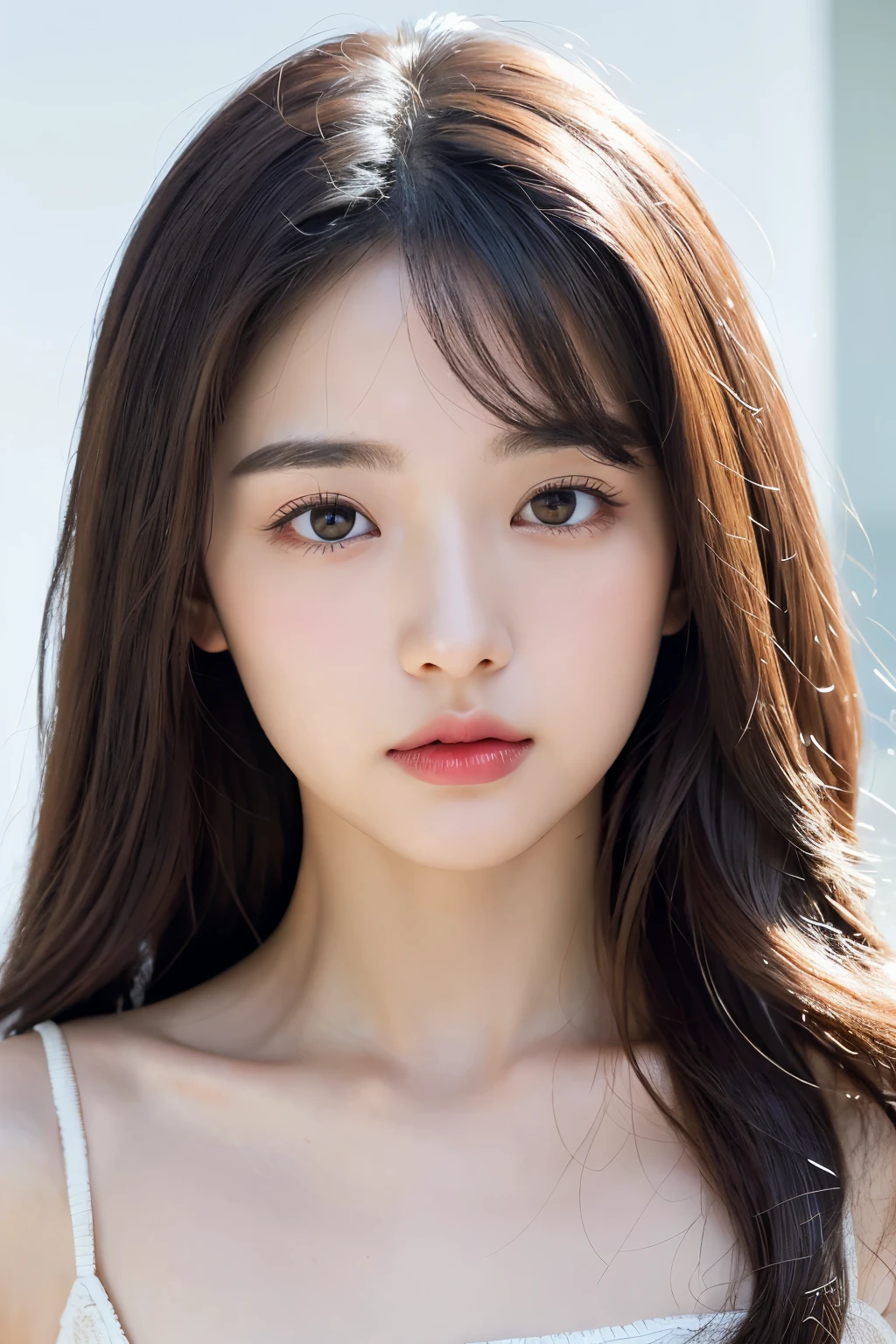 (Details of the face、best qualtiy:1.2)，Lovely woman，Single Eyelids，Large nose bridge，large nose，pointy nose，tall nose bridge，Fracture of the nasal bridge，Danfeng Eyes，Single Eyelids，Thin lips，Close your lips，Cute little mouth，Thin lips，High nose，roman nose，pointy nose，Wide nose wings，Single Eyelids，with fair skin，The facial features are exquisite and perfect，kawaii，Single Eyelids，Delicate and delicate eyes，number art，Amazing little eyes，Delicate thin eyebrows，orthofacial，Frontal makeup，The corners of the mouth are thin，The corners of the mouth are raised，Goose egg face，Exquisite and beautiful，petty eyes，Danfeng Eyes，Elongated eyes，Cute little mouth