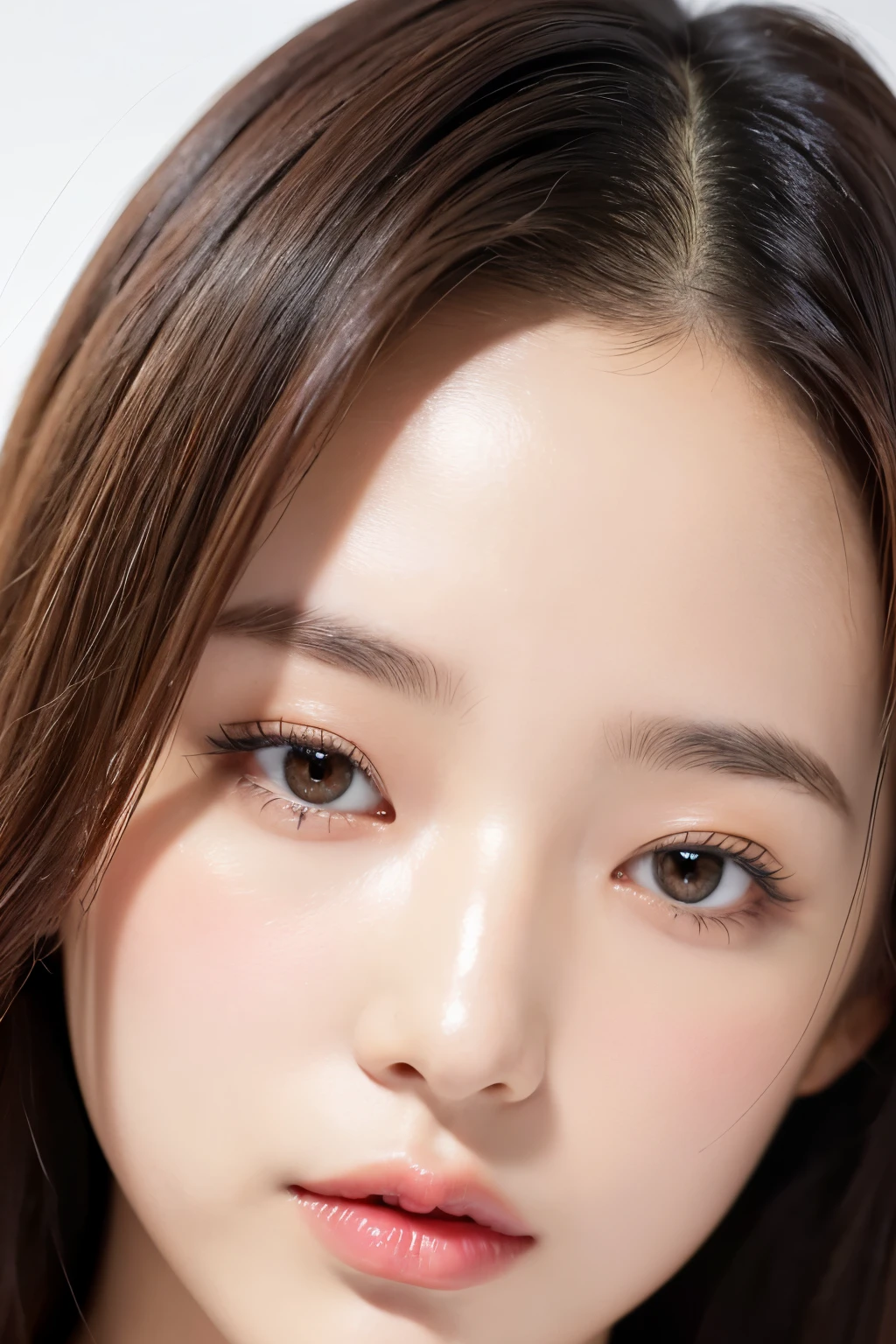 (Details of the face、best qualtiy:1.2)，Lovely woman，Single Eyelids，Large nose bridge，large nose，pointy nose，tall nose bridge，Fracture of the nasal bridge，Danfeng Eyes，Single Eyelids，Thin lips，Close your lips，Cute little mouth，Thin lips，High nose，roman nose，pointy nose，Wide nose wings，Single Eyelids，with fair skin，The facial features are exquisite and perfect，kawaii，Single Eyelids，Delicate and delicate eyes，number art，Amazing little eyes，Delicate thin eyebrows，orthofacial，Frontal makeup，The corners of the mouth are thin，The corners of the mouth are raised，Goose egg face，Exquisite and beautiful，petty eyes，Danfeng Eyes，Elongated eyes，Cute little mouth