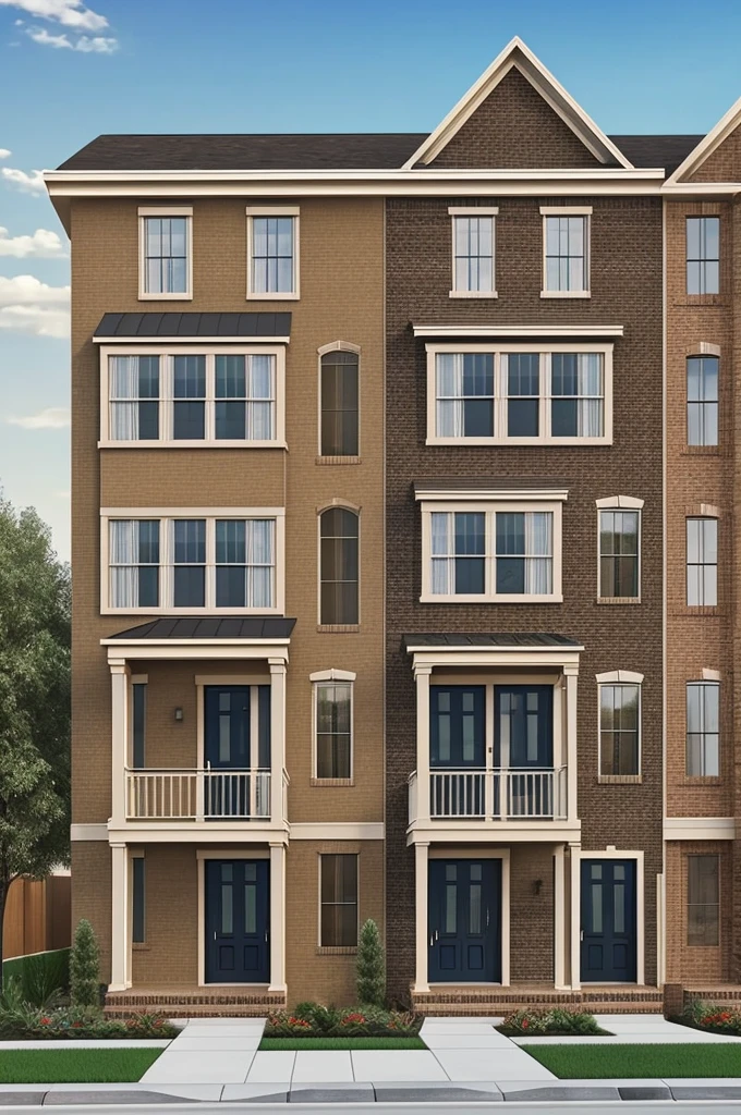 I want a 3-story townhouse design.
Functions include:
1 garage 1 living room 1 kitchen 5 bedrooms 1 worship room 1 warehouse 5 bathrooms
