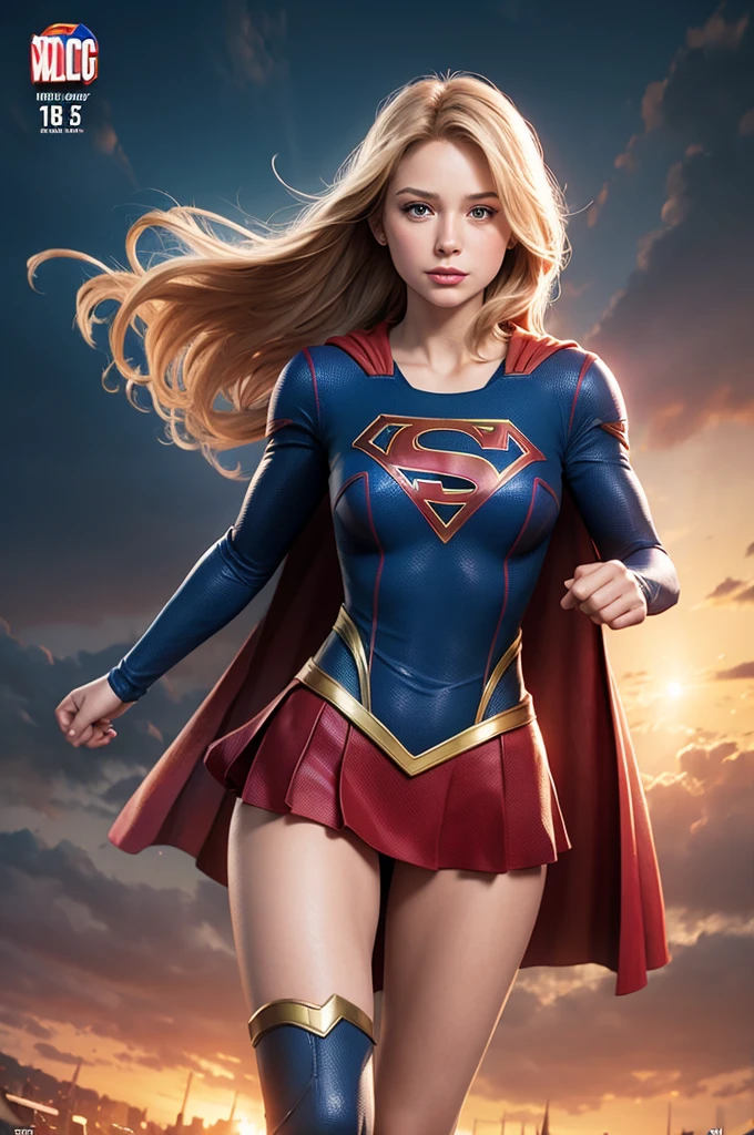 Supergirl in comic book drawing