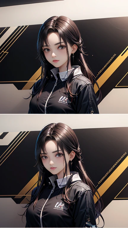 ((((highest quality))))、(((Ultra-precision CG16K wallpaper)))、(((masterpiece)))、(((Super detailed)))、(((super extreme details)))、((１people&#39;s women))、mature woman、24 year old woman、(((clarity、detailed face:1.6)))、((Japanese face))、((very beautiful face))、((did:1.5))、((straight long ponytail hair、blunt bangs:1.5))、(shiny brown hair)、((Big eyes with double eyelids))、beautiful delicate eyes、brown eyes、raised eyebrows、high nose、small nostrils、small mouth、seductive lips、beautiful breasts、((C cup size breasts))、cleavage、plump body、(Chubby body type)、perfect proportions、perfect anatomy、perfect composition、beautiful detailed shading、beautiful natural lighting、beautiful detail glow、Depth of the bounds written、(((High chroma)))、(((real:1.9)))、((vivid:1.5))、((edge:1.6))、((beautiful skin))、((skin texture))、((Realistic skin feel))、(((bust shot:1.6)))、((front view:1.8))、((shy smile:1.5))、(Eyes looking at me:1.5)、Bright daylight、Natural light、(((plain background:1.3)))、(standing pose:1.5)、(((micro bikini swimwear_black clothes:1.6)))、((earrings、wearing necklace:1.3))、