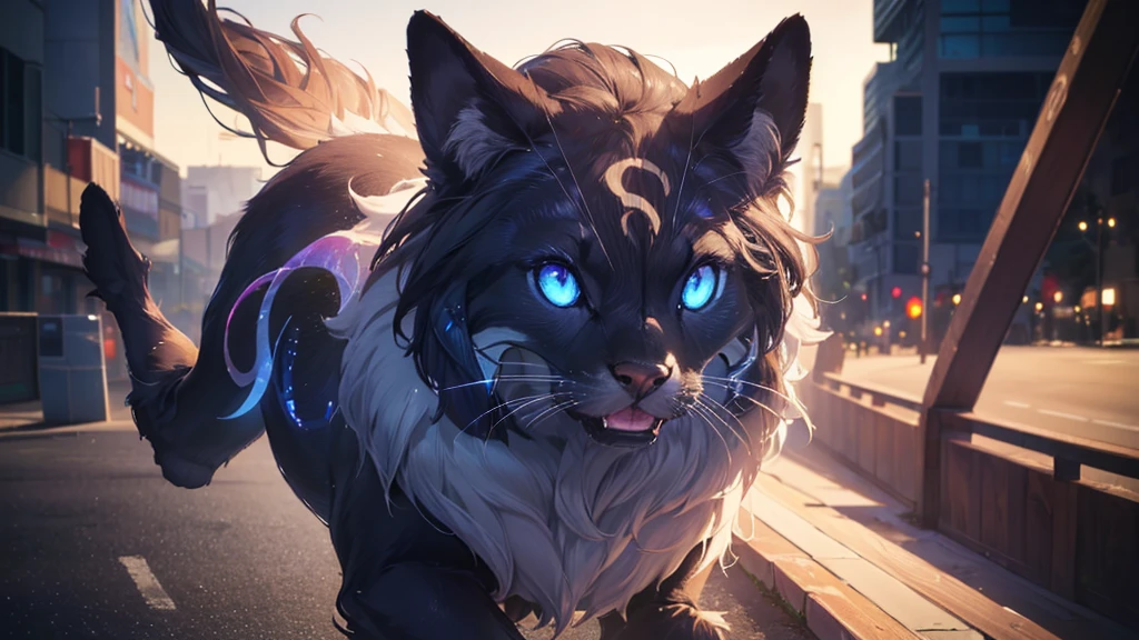 (best quality,highres,masterpiece:1.2),ultra-detailed,(realistic,photorealistic,photo-realistic:1.37),dark background,illuminating eyes,confident pose,smiling,Kindred walking towards you with a bow in right hand, furry,