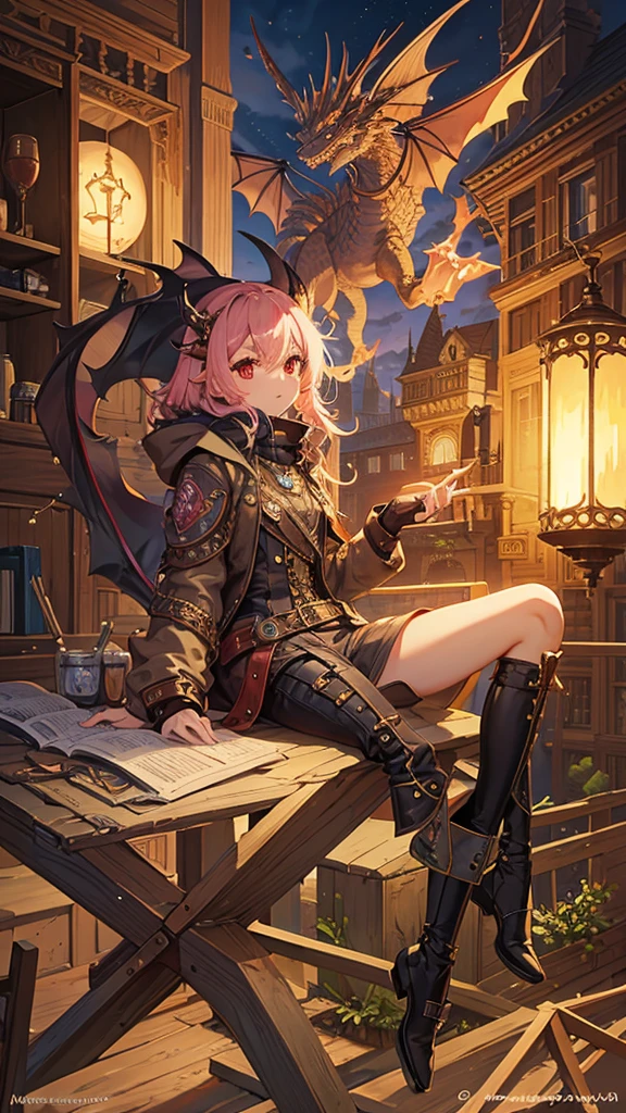 axolotl dragon, steampunk style