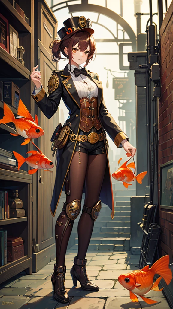 looking like a goldfish, steampunk style
