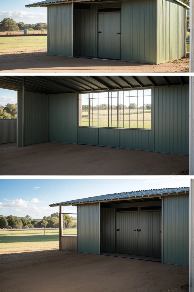 Create image 3 of an old training shed 