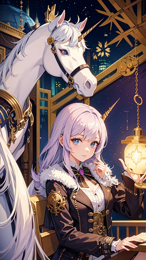 Unicorn , steampunk style