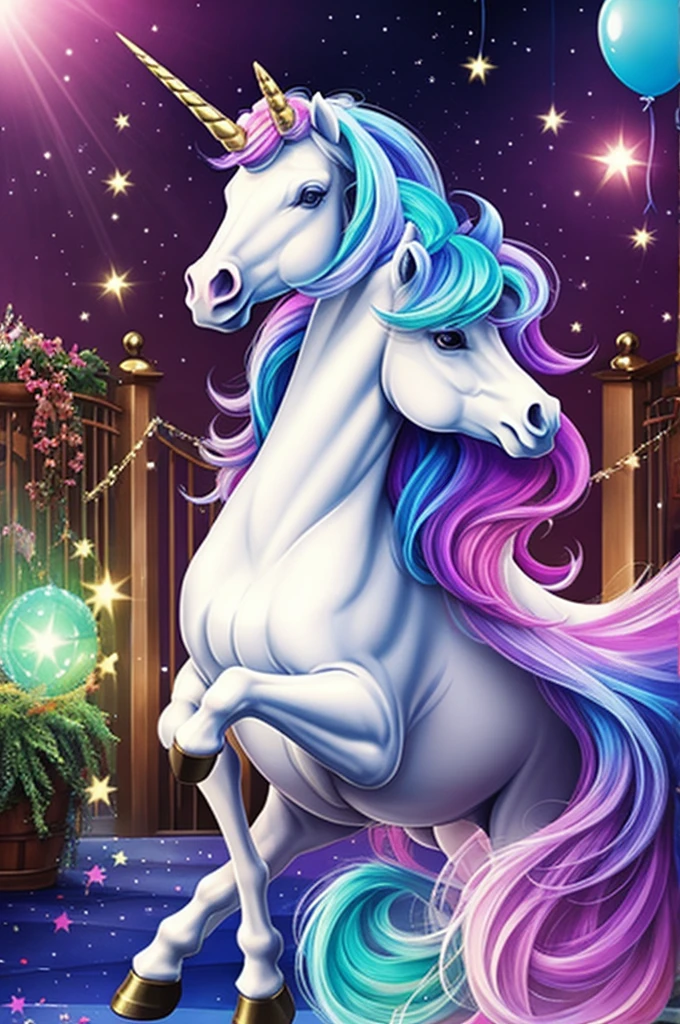 Party with unicorn images ani