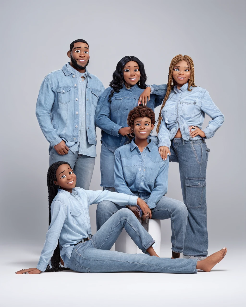 Pixar cartoon black family