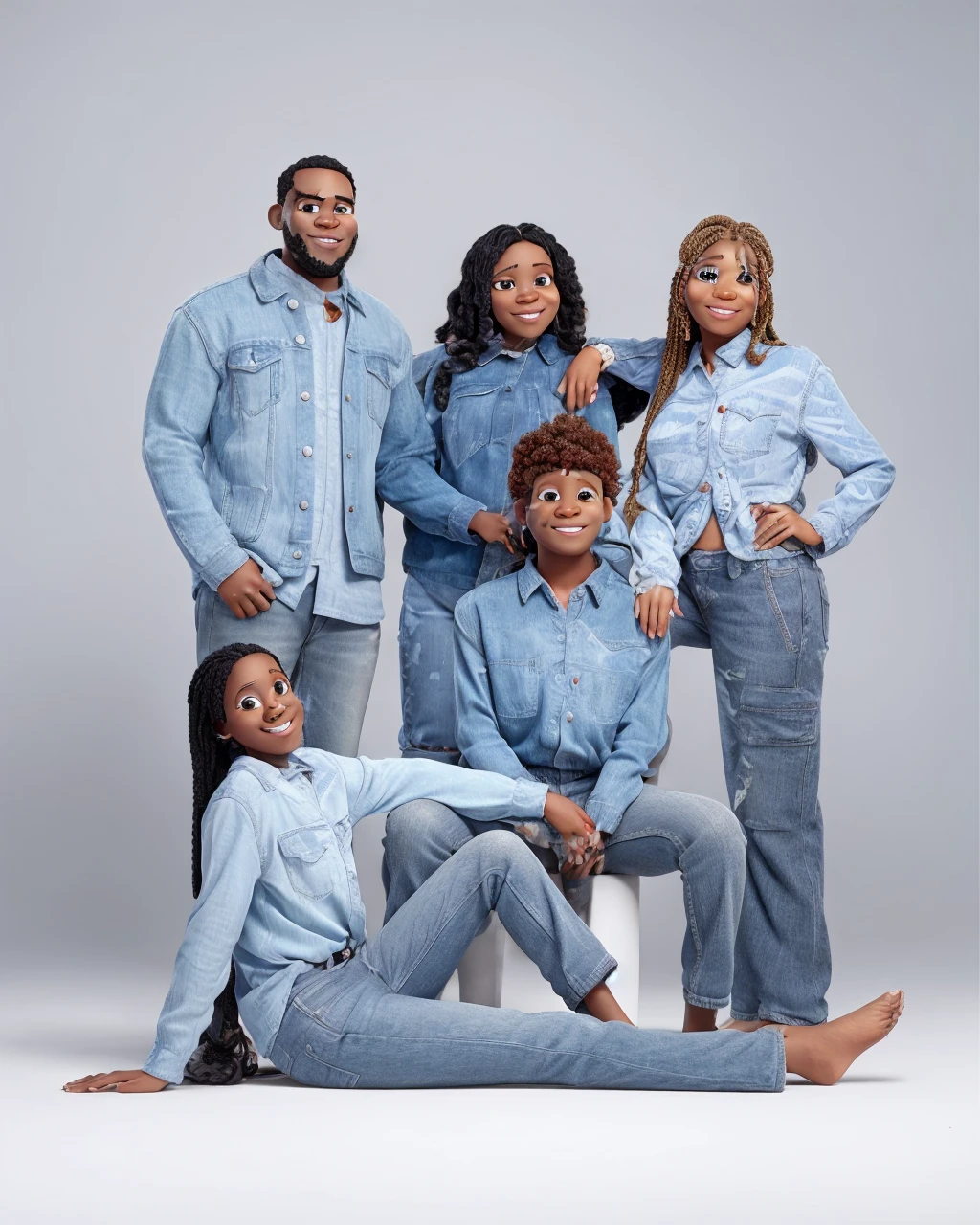 Pixar cartoon black family