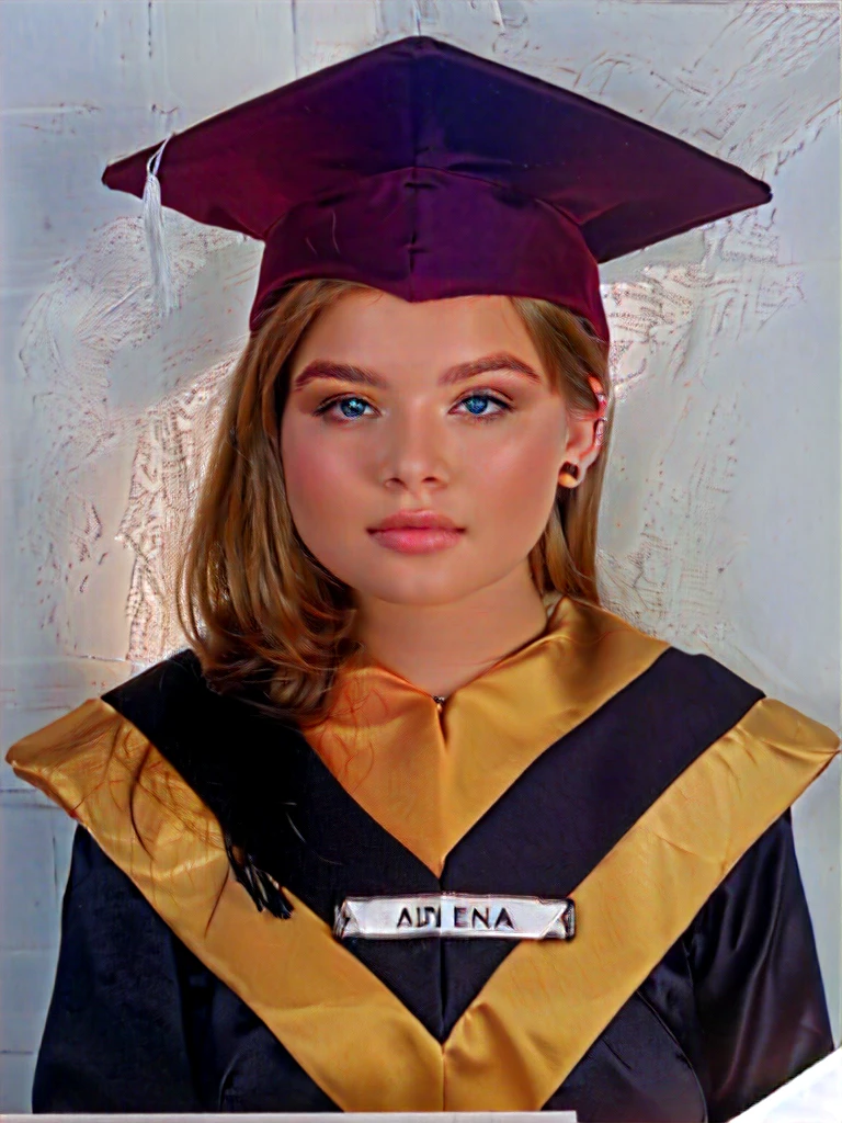 girl graduation photo, GIRL WITH CAP AND GOWN, promotion photo