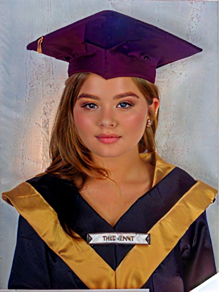 girl graduation photo, GIRL WITH CAP AND GOWN, promotion photo