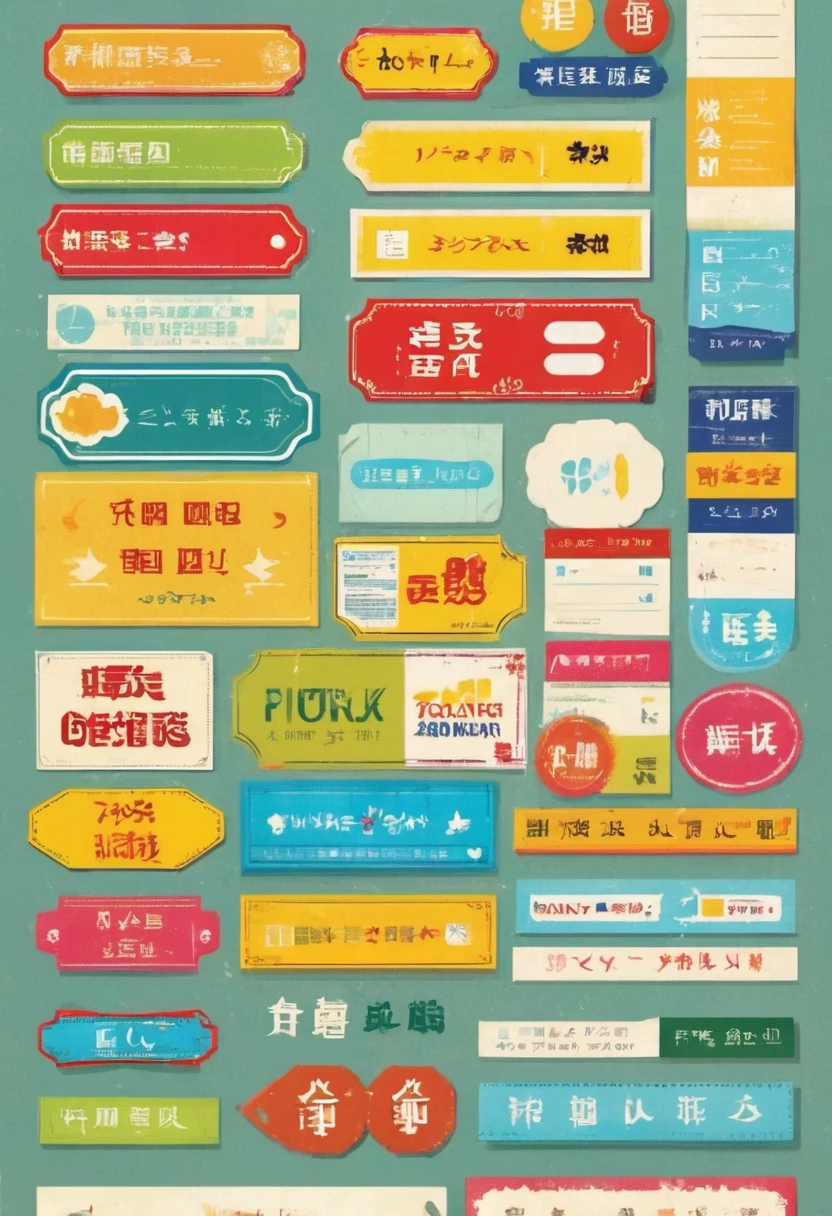 Multiple aligned message labels,cute,English,Stylish,cute枠