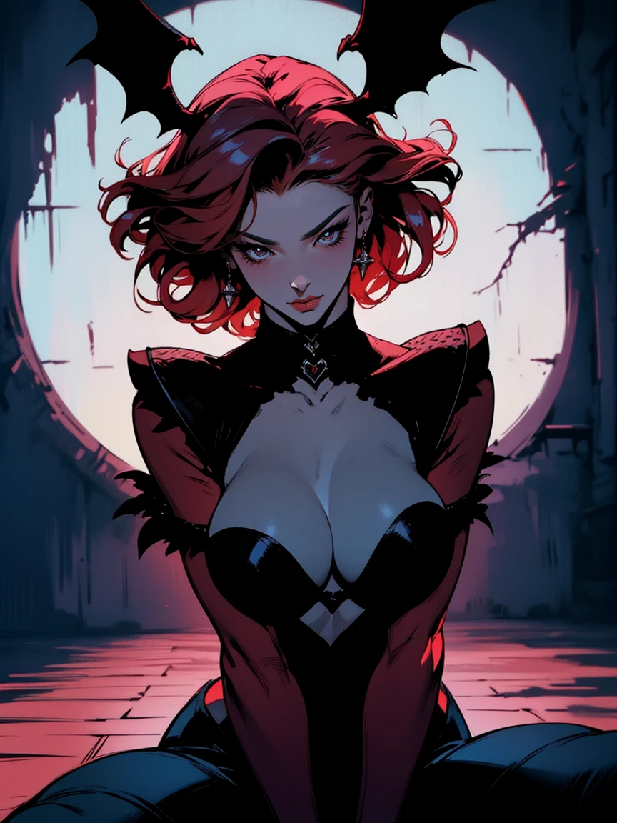 {-erro_de_anatomia:1.0} (best quality,4k,8k,highres,masterpiece:1.2) (masterpiece, top quality, best quality, official art, beautiful and aesthetic: 1.2), (1 woman: 1.3) Succubus girl, short red hair , opal eyes, (red eyes) succubus wings, red clothes, pant, gloves, attractive, moonlight, dinamic poses, perfect hands (perfect fingers), sexy face, dinamic poses, on the floor in attack pose
