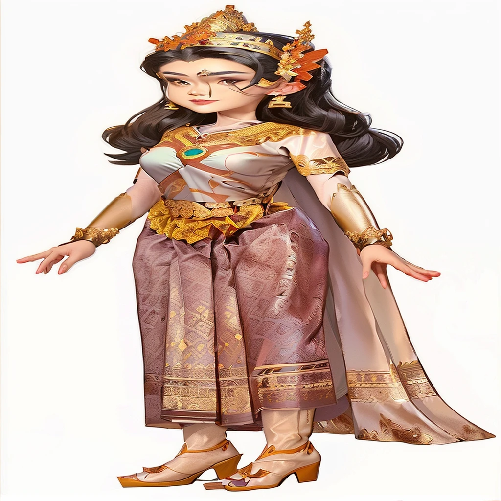 a cartoon drawing of a woman in a thai dress, portrait of modern darna, ancient libu princess, artgerm lau, steven artgerm lau, by Juan O'Gorman, inanna, goddess inanna, style ivan talavera and artgerm, hyperborea princess, inspired by Du Qiong, in style of artgerm