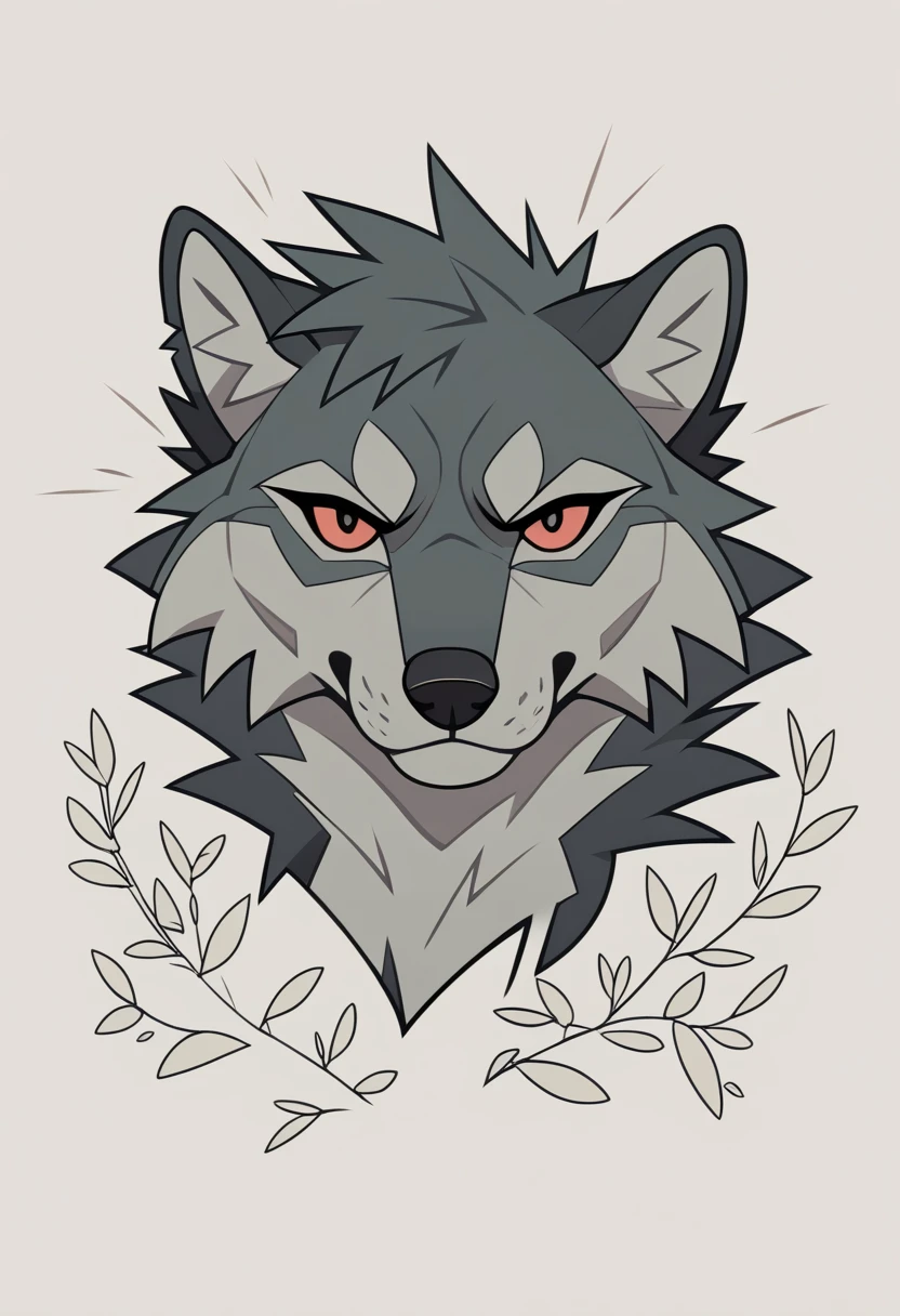 wallpaper of smartphone, A girl and a wolf meet in the forest, flat Design, vector illustrations, graphic illustration, detailed 2d illustration, flat illustration, digital illustration, digital artwork,