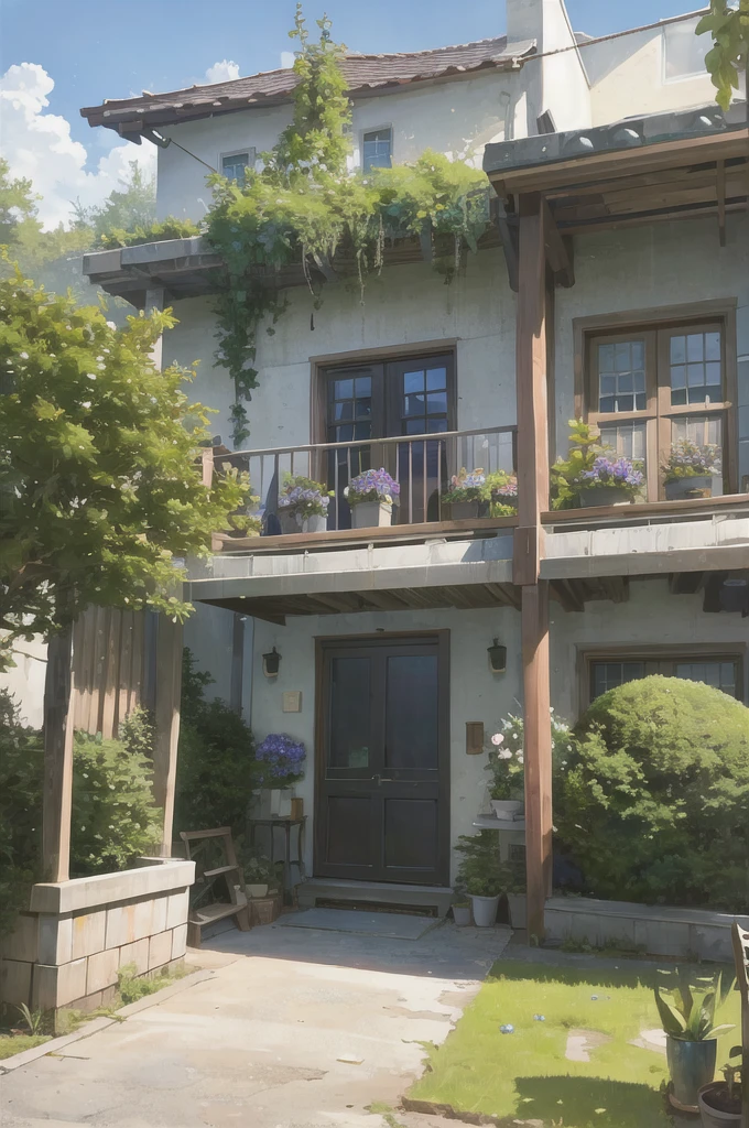 (ultra high res,photorealistic,best quality,photo-realistic),(8k,raw photo,best quality,masterplece),(photon mapping,radiosity,physically-based rendering,automatic white balance),real person,photograph,bridge, building, bush, city, cloud, day, door, fence, field,orest, garden, grass, house, hydrangea, mountain, nature, no_humans, outdoors, path, plant, potted_plant, purple_flower, road, scenery, sky, skyscraper, traditional_media, tree,