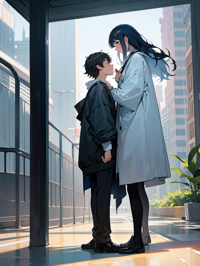 A couple with a height difference dating、