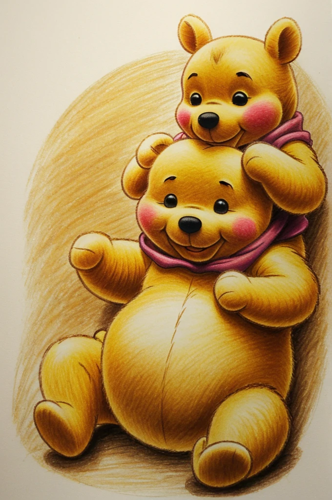 Drawing Winnie the Pooh  without background 