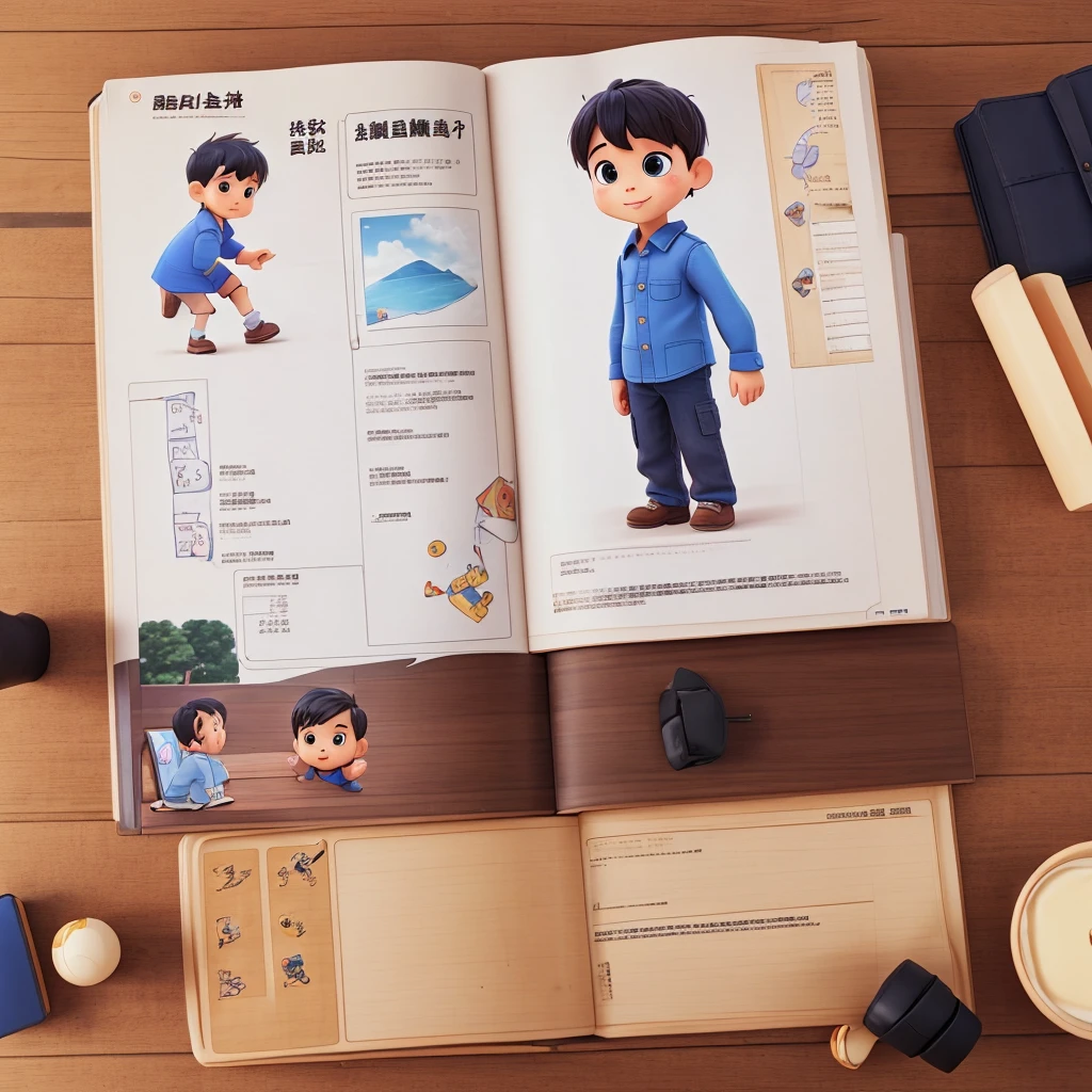 3  boy、A different angle、Character Sheet、Picture books