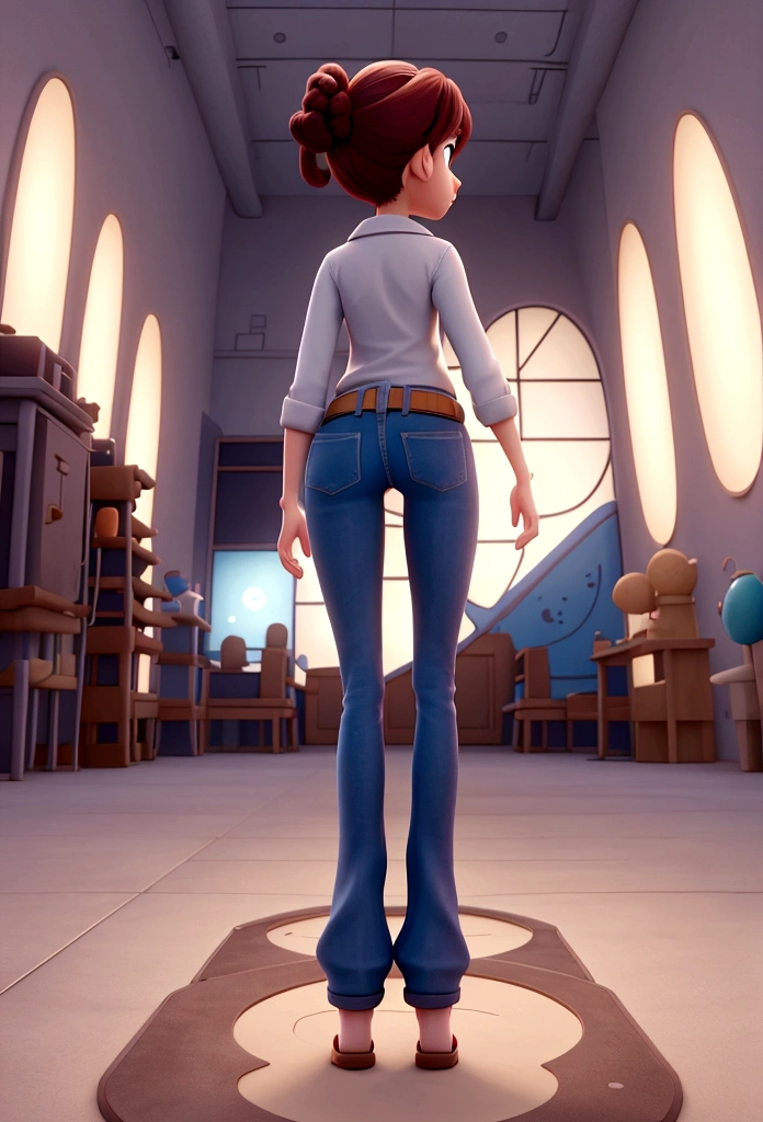 pixar, from behind, wide plan, foreshortening, アニメ, panorama, best qualityer, work of art