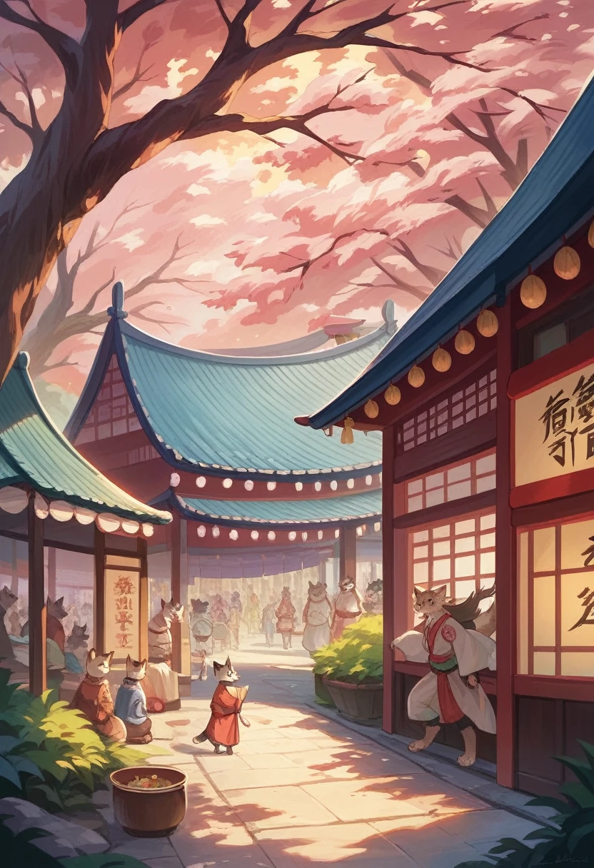 top quality, best quality, High-quality illustrations, masterpiece, super high resolution, detailed background, girl, japanese festival, absurdres, perfect anatomy(kemono)(furry anthro)happy,