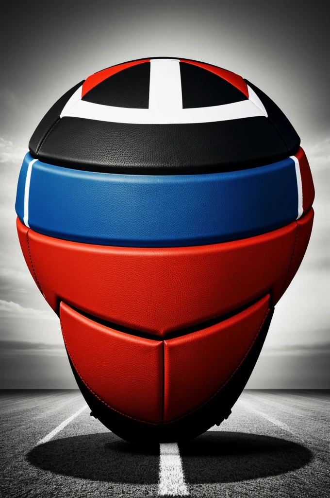 A logo that has football, psychology and politics
