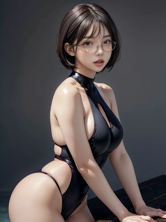 8K, RAW Photos, Highest quality, masterpiece, Realistic, Realistic, (1 Ultimate beauty), Mature Woman,(Strictly adhere to a composition where only one person appears in the photo)、(wear rimless glasses)((Wear a halter-neck one-piece swimsuit)) ((Show your body line beautifully))Highly detailed face, (Perfect Teeth), fine grain, double eyelid, eyelash, Lip details, (((Black short hair)))(((A rounded hairstyle that follows the lines of the face))), Big Breasts,((Increase nipple protrusion))(((Accentuate your cleavage)))(((Standing posture)))Cowboy Shot, Soft Light, ((Written boundary depth))
Proceed with caution,((45 years old, Japanese women)), (((Plump body, Tight waist, moderately fleshy thighs,,,,,,,,,,,,))), (((Front view, Realistic buttocks, moderately sized buttocks)))