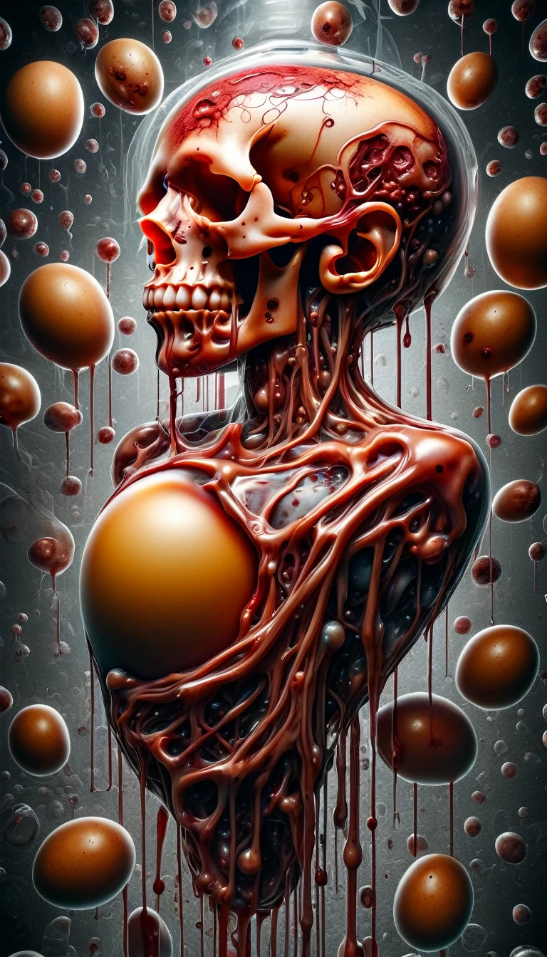 skull、Pop Art、colorful