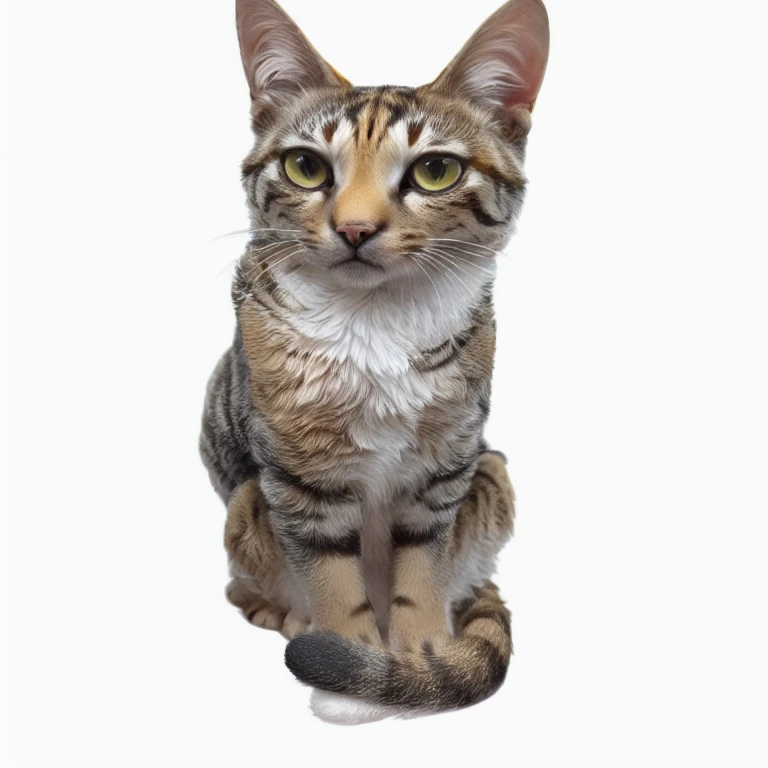 There is a cat sitting on the table in front of the monitor, Shot with Sony Alpha 9, There is a cat on the table in front of her, Shot with Sony a7r camera, She is facing the camera, Shot with Canon EOS 5D Mark IV, Sitting on the lab bench, Shot with Canon EOS R 6, Shot with Canon 80D, Positive posture