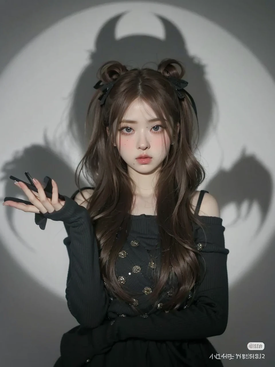 pale skin, big eyes and tender doll lips