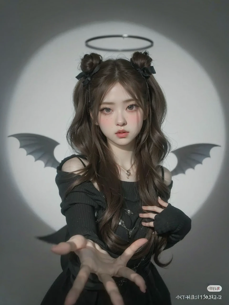 pale skin, big eyes and tender doll lips
