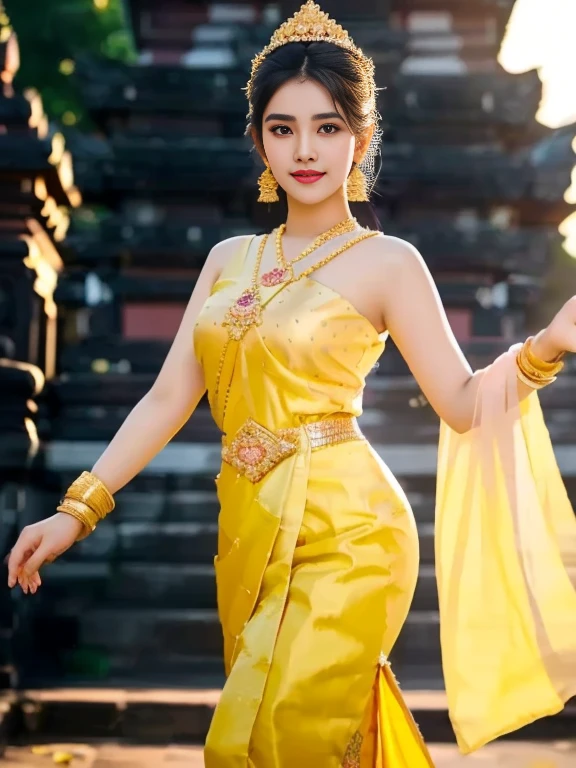 Aarav woman in pink dress and gold jewelry, Sukhothai dress, traditional beauty, traditional this tradition, Niwan Chandra, According to Thawan Duchanee&#39;s style, traditional outfit, this tradition, In Lammanh style, Wear elegant clothes, Traditional clothing, Traditional clothing ผู้หญิงอาราฟในชุดสีทองยืนอยู่หน้าอาคาร, Sukhothai dress, Dilraba Dilmurat, traditional beauty, Wear elegant clothes, traditional this tradition, Wear luxurious clothes, this tradition, Traditional clothing, Thai girl anime, traditional outfit, According to Thawan Duchanee&#39;s style, Wear a luxurious silk dress, Thai art, Traditional clothing สาวเอเชียที่สวยงาม,stereoscopic 8k,45 high quality colored lights,000,000,000 pixels, photo, post-trade photo, animation, beautiful portrait