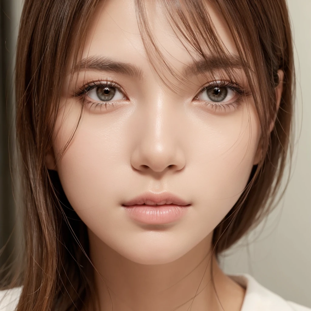 The face is facing forward　Neutral atmosphere　Dignity and Health　beautiful顔　Golden ratio facial features　nature　No makeup　beautiful　Handsome beauty　Clear, narrow eyes