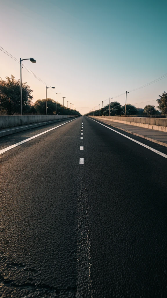 realistic, 4k, black concrete road, More details and textures