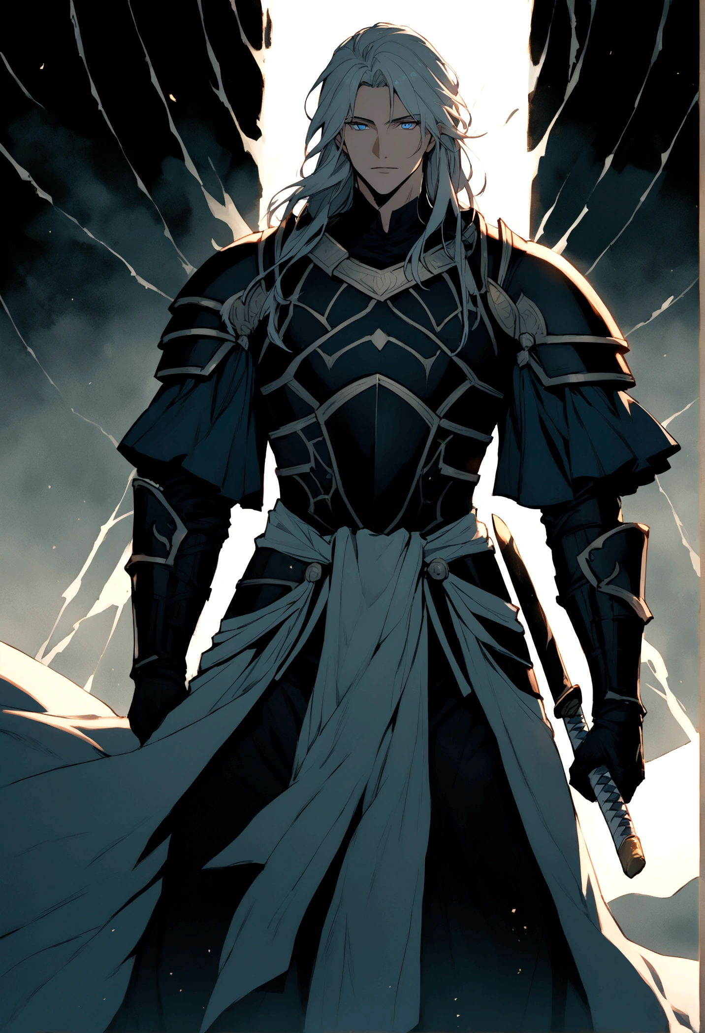 Hunter, a 35-year-old warrior of noble lineage, stands on the verge of paradise after escaping his personal hell. Leaving the island was like an eagle breaking free from a cage, symbolizing his long-awaited liberation. Hunter's past is a tapestry of battles and scars, each one a testament to his unyielding spirit and determination. His warrior lineage grants him unparalleled skill with his ancient katana, a blade that has been passed down through generations.
With striking blue eyes that mirror the ocean he once called home and long, silver hair that flows like moonlight, Hunter is a figure of both elegance and power. Clad in traditional samurai armor with modern enhancements, he navigates a world where mystical challenges and hidden secrets abound. His journey is one of reclaiming his destiny, seeking out the truths of his heritage, and forging a path to true freedom.
Alongside allies both old and new, Hunter faces formidable foes and uncovers ancient prophecies that hint at his pivotal role in the balance of the world. His quest is not just for personal redemption but also to bring honor to his lineage and peace to a world teetering on the brink of chaos. With every step, he moves closer to a destiny that is as boundless as the sky.