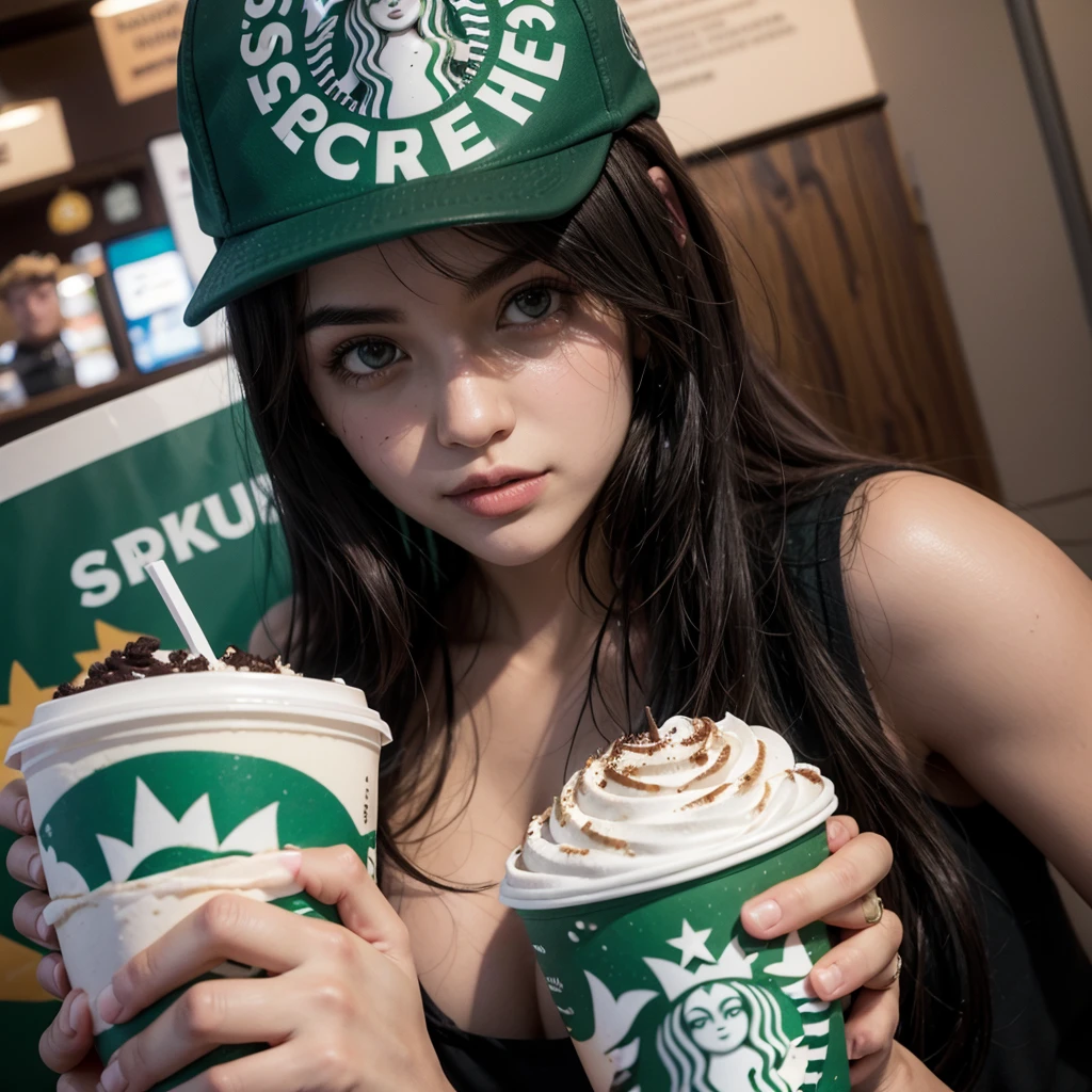 Logotipo da StarbuckS miSturado com oreo e McDonald'S