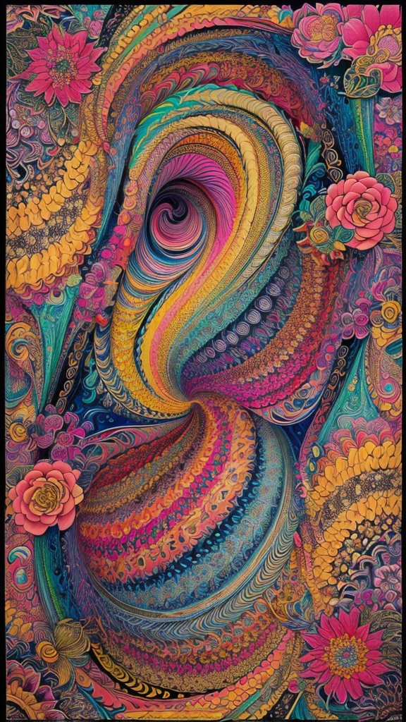 (masterpiece, highest quality, highest quality, Official Art, beautifully、aesthetic:1.2), (One girl:1.3), Very detailed,(Fractal Art:1.1),(colorful:1.1)(Flowers:1.3),Most detailed,(Zentangle:1.2), (Dynamic pose), (Abstract background:1.3), (Chinese traditional cloth:1.2), (Shiny skin), (Many colors:1.4), ,(Earrings:1.4),