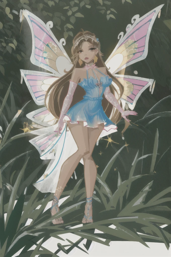 cinematic composition, professional full body shot photo of ,(((transparent dress))), neckline., yellon wings, sparkling transparent clothing, ,
detailed skin, detailed eyes, finely detailed hair,
volumetric light, highrez, masterpiece, best quality,
fantasy forest,
