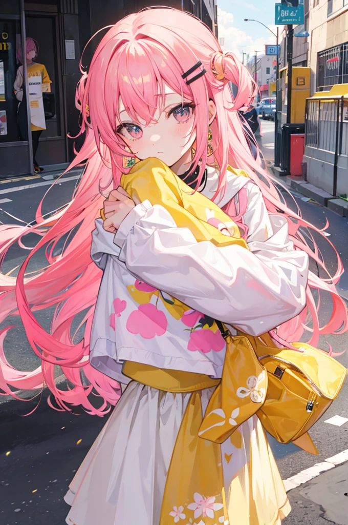yellow-pink hair