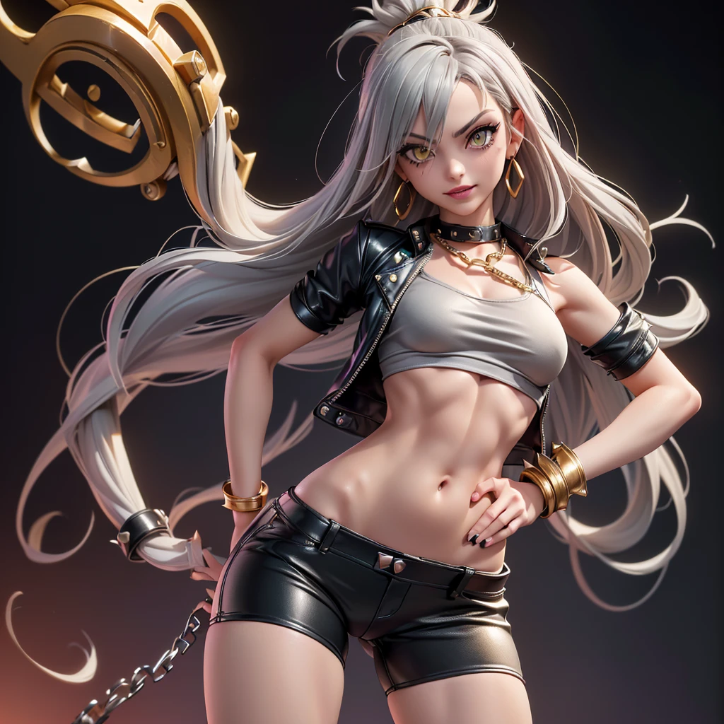 (((woman))), (((best qualityer))), (((tmasterpiece))), (((AS-Adult))), ((( Japanese ))), Look up from your knees, A beautiful asian samurai woman with perfect body, Modern samurai, ((( Asian))), Wear gloves on your hands,The left arm is made of steel and metal tips,Made of protective devices, The eyes are pulled, (( Appears below the breast )), (( Small dental floss )), Simon Bisley, Almost naked(Simon Bisley)Castle City Wilderness,For high-resolution posters, hair straight, Minimum clothing, armure (Crazy clothes ), Full of tips and rivets, tribal tattoos, (((full bodyesbian))), Straight brunette hair,Colored hair ends