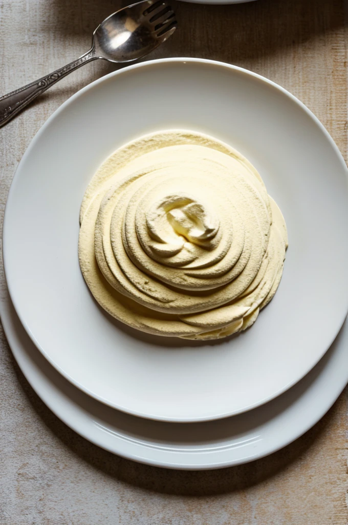 Image of a plate containing 1 teaspoon of cornflour, 1 cup of water, 1 teaspoon of glycerin and 1 teaspoon of vinegar