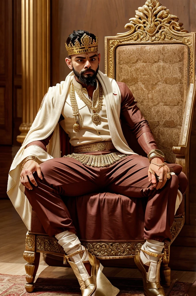 virat kohli as a king he wear heavy dress like king
